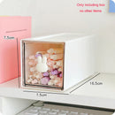 Axyaa Kawaii Plastic Desk Organizer Drawer Transparent Pen Holder for Home School