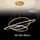 Axyaa Rings Chandelier Pendant Light for Staircase Living Dining Kitchen