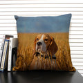 Axyaa Dog & Cat Pattern Linen Cushion Cover for Living Room Decor