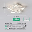 Axyaa Luxury Acrylic LED Ceiling Lamp Remote Dimming for Modern Living Room