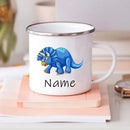 Personalized Dinosaur Coffee Cup for Kids by Axyaa - Custom Name, Birthday Party Favors