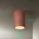 Axyaa Red Cement Downlight: Nordic Grey Led Ceiling Spotlight for Bedroom