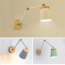 Axya Modern Macaron Wood Wall Lamp - Bedroom Bedside Light