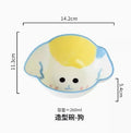 Axyaa Kids Bowl: Ceramic Underglaze Color, Cute Cartoon Shape, Baby Food Cute Bowl