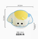 Axyaa Kids Bowl: Ceramic Underglaze Color, Cute Cartoon Shape, Baby Food Cute Bowl