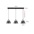 Axyaa Smoke Grey Glass Pendant Lamps for Kitchen Dining Table Light - Hanging Light for Living Room and Bedroom