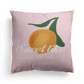 Axyaa Grid Flower Cushion Cover Orange Lemon Pillow Cover Home Decor Sofa Cushions