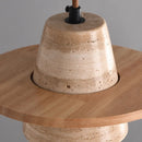 Axyaa Hat Shaped Stone Dining Pendant Lamp