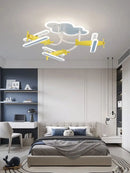 Axyaa Kids Airplane Wood Ceiling Lamp