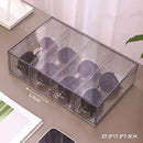 Axyaa Acrylic Glasses Storage Box | Stackable Drawer Display Stand | Multi-Grid Organizer