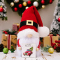 Axyaa Knitted Hat Doll with Fur Ball Ornament Doll for Christmas Decor