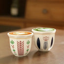 Axyaa Art Flower Espresso Cups - Set of 2