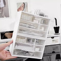 Axyaa 6-grid Desktop Drawer Organizer for Jewelry, Cosmetics, and Stationery