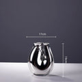 Axyaa Silver Geometric Arc Glass Vase for Home Decor and Flower Arrangements