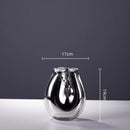 Axyaa Silver Geometric Arc Glass Vase for Home Decor and Flower Arrangements