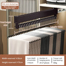Axyaa Sliding Pants Rack: Aluminum Wardrobe Organizer, Wall-mounted Collapsible Clothes Holder