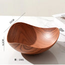 Axyaa Wood Grain Dining Plate: Stylish Snack & Fruit Tray for Home or Picnic