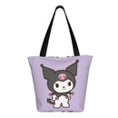 Axyaa Hello Kitty Tote Bag: Cute Kawaii Cartoon Top Handle Zipper Bag for Women