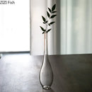Axyaa Glass Vase: Modern Zen Hydroponics Floral Insert for Home and Office Decor