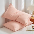 Axyaa Soft Cotton Pillowcase Chequer Grid Pattern 48x74cm Bedding Pillow Cover Set