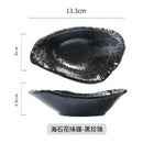 Axyaa Ceramic Sea Stone Flower Plate Set - Japanese Style Tableware