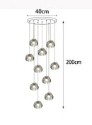 Axyaa Modern Staircase Chandeliers LED Pendant Lights for Living Room