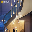 Axyaa Luxury Crystal Staircase Chandelier for Living Room Home Decoration