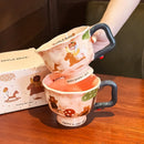 Axyaa Ceramic Mug Set - Unique Coffee Cup for Tea & Beer, Funny & Original Gift