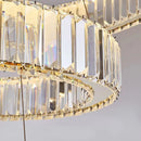 Axyaa Golden Crystal Chandelier for Modern Luxury Living Room and Stairs