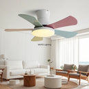 Axyaa Modern Nordic Ceiling Fan Light 5-Leaf LED Children Bedroom Decor