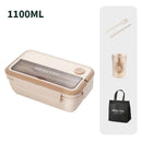 Axyaa Insulated Bento Lunch Box & Tableware Set: Microwavable, Leakproof for Adults & Kids