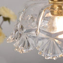 Axyaa Clear Glass LED Wall Light Fixture Modern Rotate Bedside Lamp