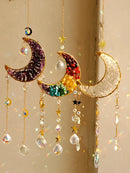 Axyaa Crystal Prism Wind Chimes Rainbow Maker Wall Hanging Room Decor Moon Catchers
