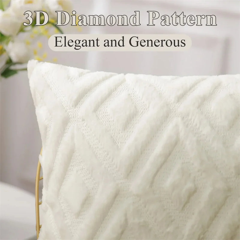 Axyaa Soft Velvet Throw Pillow Cover 40x40cm Solid Decor Square Cushion Case