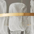 Axyaa Glass Modern Chandelier for Living, Dining & Bedroom - Interior Lighting