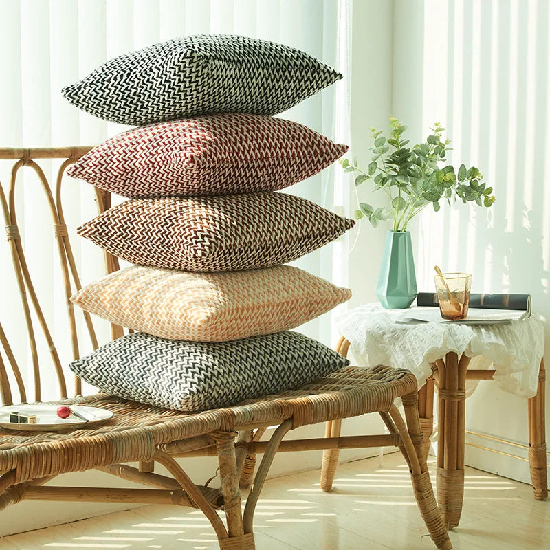 Axyaa Chevron Pattern Cushion Covers 45x45 for Home Decor