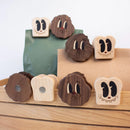 Axyaa Cartoon Wooden Sealing Clip Set