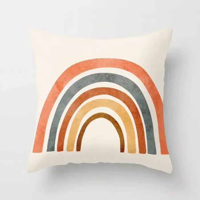 Pink Brown Geometric Pillows Case 45*45cm - Axyaa Decorative Cushions Cover