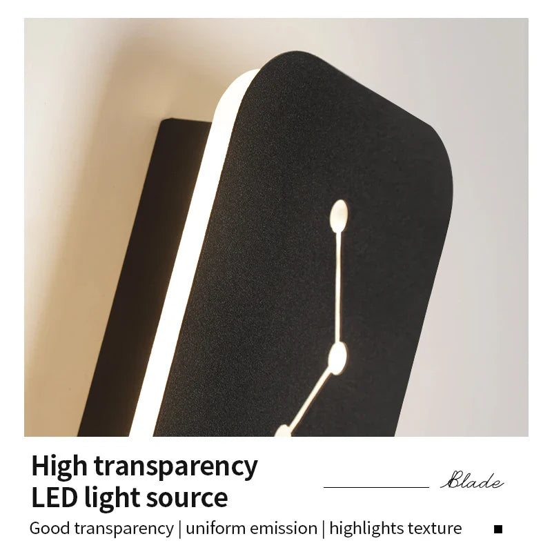 Modern LED Wall Sconce Light by Axyaa for Bedroom Living Room Black Wall Lamp