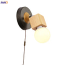 Axyaa Nordic LED Wall Lamps Up Down Rotate Wood Iron Stair Light Fixtures