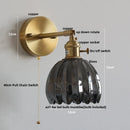 Axyaa Copper Glass LED Wall Sconce Modern Nordic Stair Light Fixtures