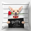 Axyaa Dog Cushion Cover 45x45cm Polyester Decorative Pillow Case Home Decor