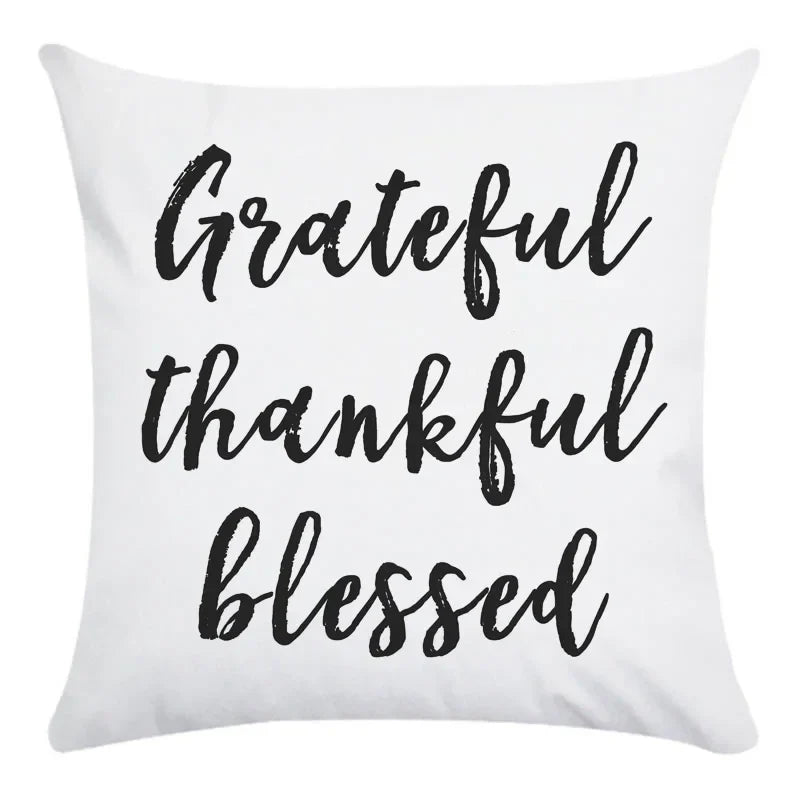 Axyaa Beauty Life Place Love Polyester Cushion Cover Decorative Pillow Case
