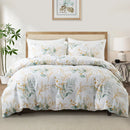 Leaf Plant Duvet Set, Boho Quilt Cover, Home Bedding by Axyaa
