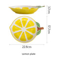 Axyaa Fruit Series Hand-painted Ceramic Tableware: Strawberry Lemon Pineapple Dish Bowl