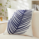 Axyaa Embroidered Leaf Pillow Cover 45x45cm Blue Green Red Simple Decoration for Home