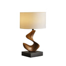 Axyaa Medieval Wooden LED Art Table Lamp for Living Room Study Homestay
