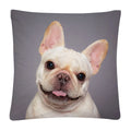Axyaa Cute Dog Photo Polyester Cushion Cover for Home Sofa Car
