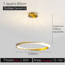 Axyaa Modern Minimalist Circle Combination Italian Chandelier