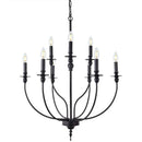 Axyaa Retro Industrial Chandelier with 9 E14 Candle Lights.